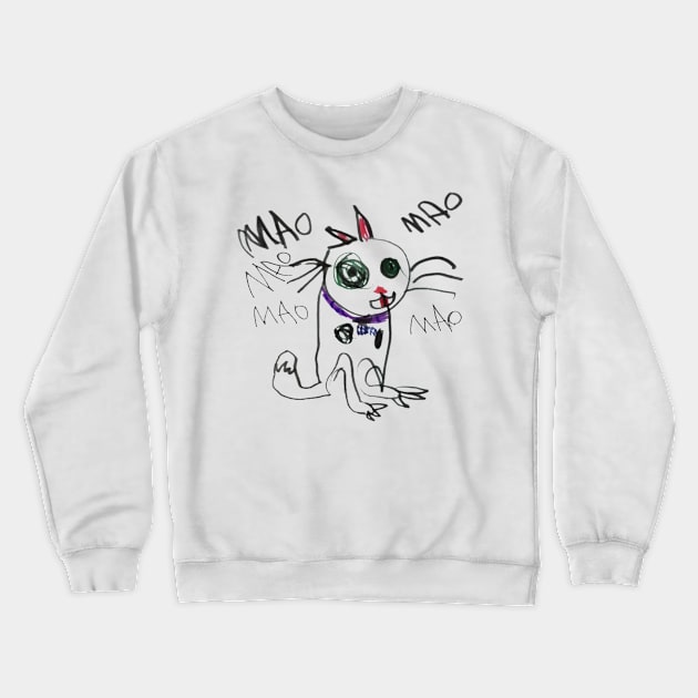 cat Crewneck Sweatshirt by KGBuchanan